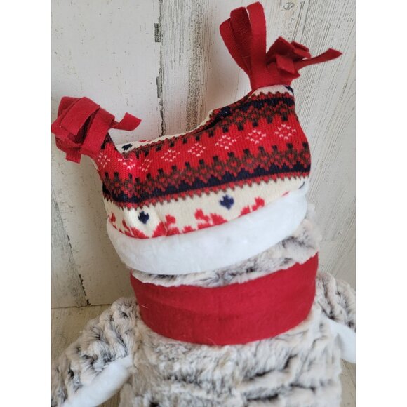 PetSmart white owl plush to toy dog winter Xmas scarf snowflake - Picture 9 of 10
